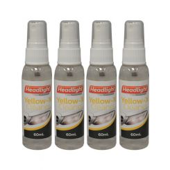 Headlight Restoration Yellow-X Cleaner 60ml Bottle 4 Pack