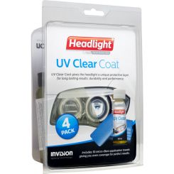 Headlight Restoration Uv Clear Coat Blister Pack 60ml Bottles x 4