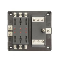 JAS Fuse Block 6 Way ATS Fuse Dual +Ve Input Studs