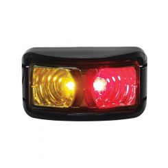 LV LED Side Marker Amber / Red 12/24V Black Bracket