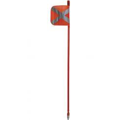 LV Mining Whip 2.4M Long With Red Led Threaded Mount Reflective