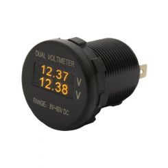 LV Oled Dual Voltmeter 8 - 60V Flush Mount