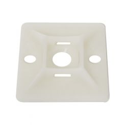 LV Cable Tie Mount 28X28mm Pack 100 White Colour