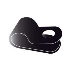 LV 6.35mm Cable Clamp Nylon Pack 100 Black