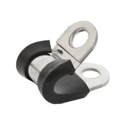 LV 6mm Cable Clamp S/S 10 Pack Width 15mm Hole Size 6.4mm
