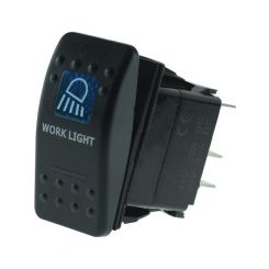 LV 12/24V Rocker Switch Off/On With Work Light Symbol & 2 Led