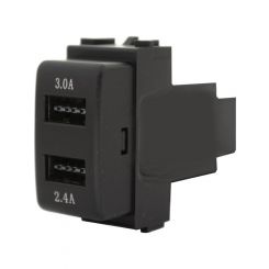 LV 2 x USB Port3.0/2.4A Fits Nissan 1998-2013; Hole Size 40.5X21.3