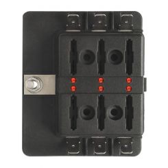 LV 32Vdc 6 Way ATS Fuse Block Clear Cover 85 x 70mm