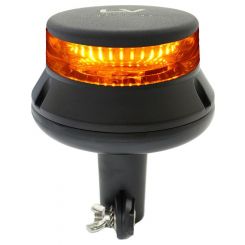 LV Amber LED Beacon Pole Mount 10-30V 11 Flash Patterns