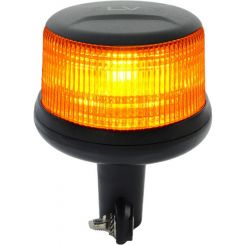 LV Amber LED Beacon Pole Mount 10-30V 11 Flash Patterns