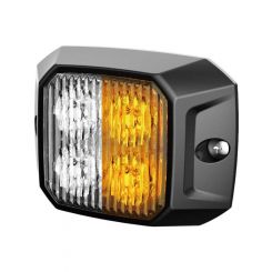 LV 12W LED Amber/White Warning Light 10-30V 4 High Intensity