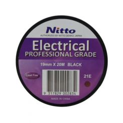 Nitto Pvc Tape 19mm x 20M Black Type 21E
