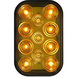 Peterson Fluid LED Indicator Light Amber 10-30V Rectangle