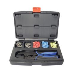 Plusquip Flag Term Crimping Tool Kit Red Blue & Yellow Terminals X