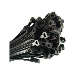 Quikcrimp Nylon Cable Ties Black 550mm x 7.6mm Heavy Duty Pack of 100
