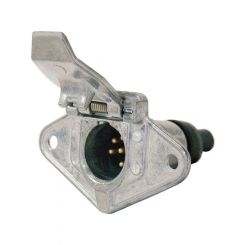 Utilux Trailer Socket 7P Small Round Metal
