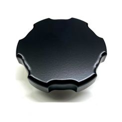Drag Race Radiator Cap 18 PSI Round Notch Grip Aluminum Black