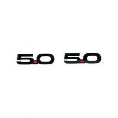 Ford Performance Emblem 5.0 Black / Red Ford Mustang 2015-23 Pair