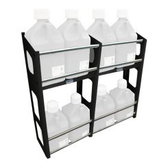 Hepfner Utility Jug Rack 8 Bay 42.375x44x12in Black