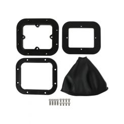 Hurst Shifter Boot & Ring 6.75inx6in Base Rectangle Boot Black Kit