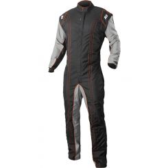 K1 Racegear 1-Piece Suit Karting GK2 Adult Small Black/Orange