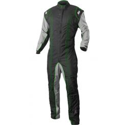 K1 Racegear 1-Pc Suit Karting GK2 Youth 3X-Small Black/Green