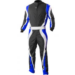 K1 Racegear 1-Piece Suit Karting SP1 Adult Large Black/Blue