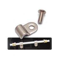 Keep It Clean Line Clamp Single 3/8 in Stainless Natural Set of 12