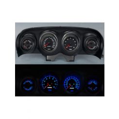 New Vintage USA Gauge Kit Fits Mustang 69-70 Performance II Black