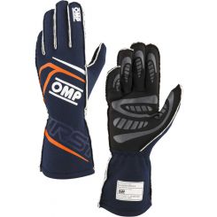 OMP Racing Driving Gloves First Navy Blue Orange Large Pair