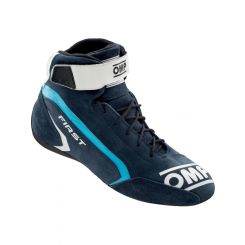 OMP Racing Driving Shoe Mid-Top Blue Cyan Euro Size 43