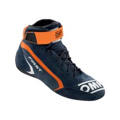 OMP Racing Driving Shoe Mid-Top Blue Orange Euro Size 42
