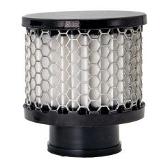 OTR Breather Clamp-On Round 1.5 in OD Tube Reusable Aluminum Black