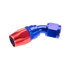 Redhorse Performance Hose End 1045 Series 45Deg 8 AN Blue Red