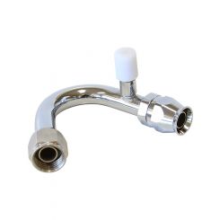 Aeroflow Air Con 135 Degree Fitting -8AN With Charge Port