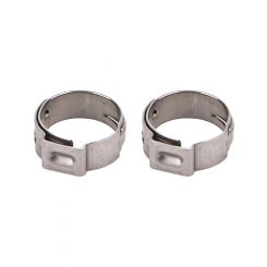 Redhorse Performance Hose Clamp Band Push Lock Clamp 4 AN Natural Pair