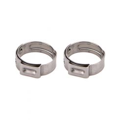 Redhorse Performance Hose Clamp Band Push Lock Clamp 6 AN Natural Pair