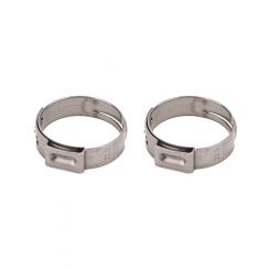 Redhorse Performance Hose Clamp Band Push Lock Clamp 8 AN Natural Pair
