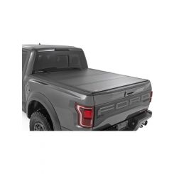 Rough Country Tonneau Cover Folding Black 5ft 7in Bed Fits Ford 21-24