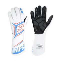 Simpson Driving Glove Magnata Medium White / Blue SFI 3.5/5