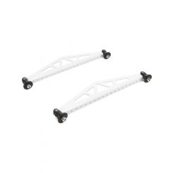 True Performance Spoiler Bracket 10.5 in Long Aluminum White Pair