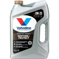 Valvoline Motor Oil Restore and Protect 0W20 Synthetic 5 qt Jug