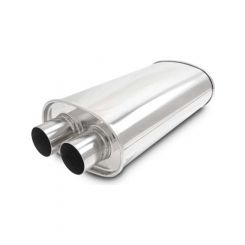 Vibrant Performance Muffler Streetpower Dual 2.25in Inlets Outlets 19in