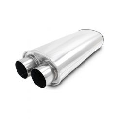 Vibrant Performance Muffler Streetpower Dual 3in Inlets Outlets 22in