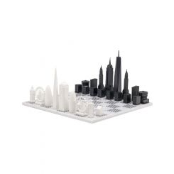 Boyle Skyline Chess London vs New York Edition Marble Board 38x38x20cm
