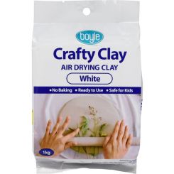Boyle 1Kg Crafty Clay White Air Drying Clay
