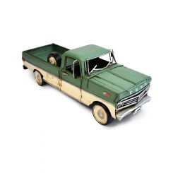 Boyle 1970 Ford F-100 Metal Collectable Green and Cream 33x11.5x11cm