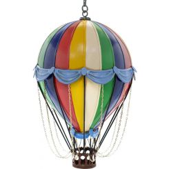 Boyle Medium Hot Air Balloon Metal Collectable Rainbow 40x27x27cm