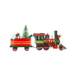 Boyle Christmas Train & Wagon Metal Collectable 56x12x24cm