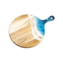 Boyle Round Acacia Resin Cheese Paddle Ocean Vibes 43x30x1.6cm